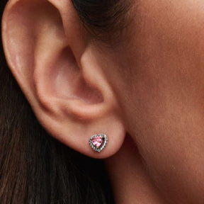 Brinco Coração Cintilante Inspiração Pandora