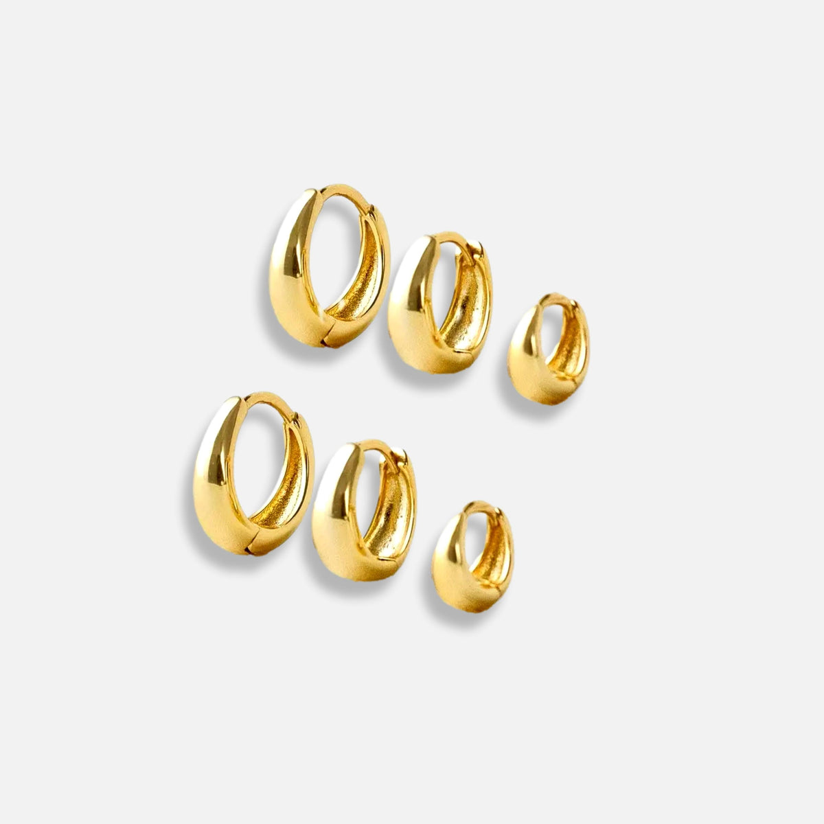 Trio de Brinco Argola Robusto Noa