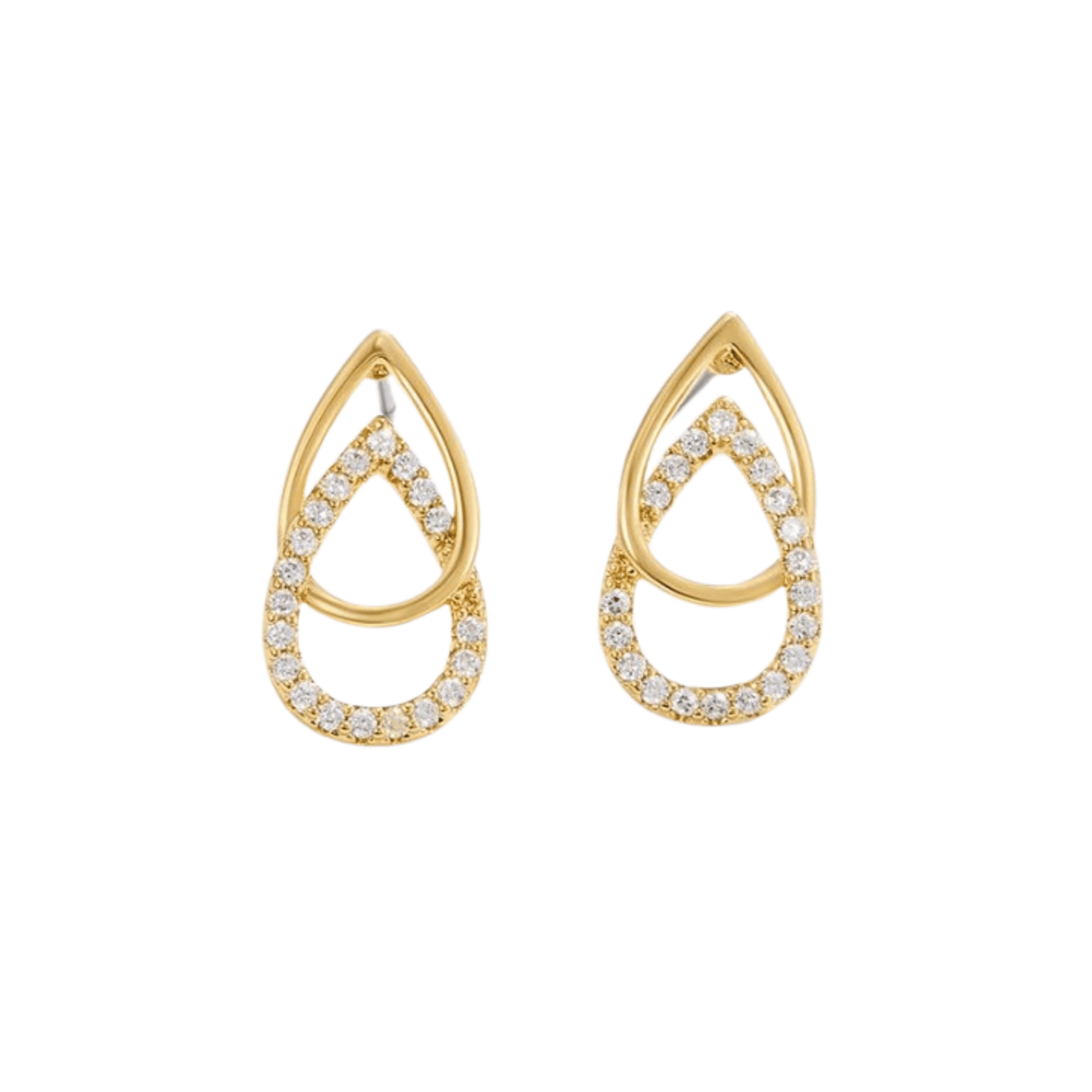 Brinco Gota Duplo Zircônia Mara