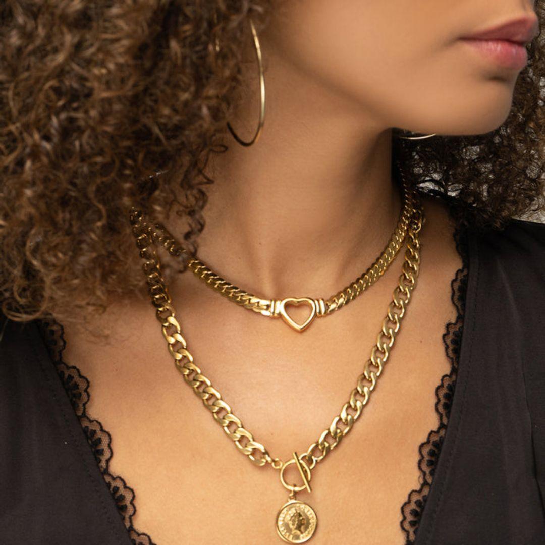 Colar Coração Vazado Orla