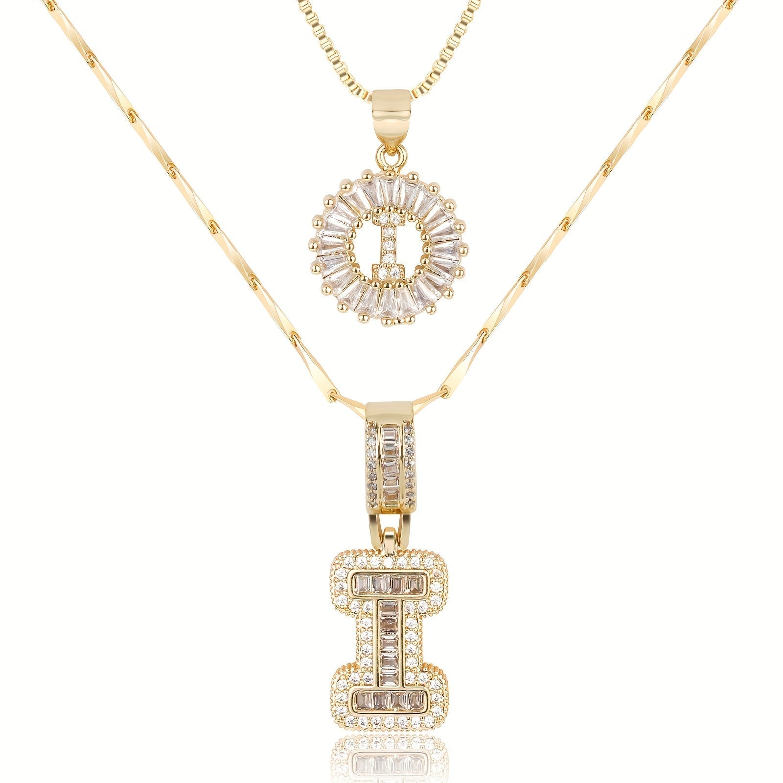 Colar Duplo com Iniciais Zircônia Jess