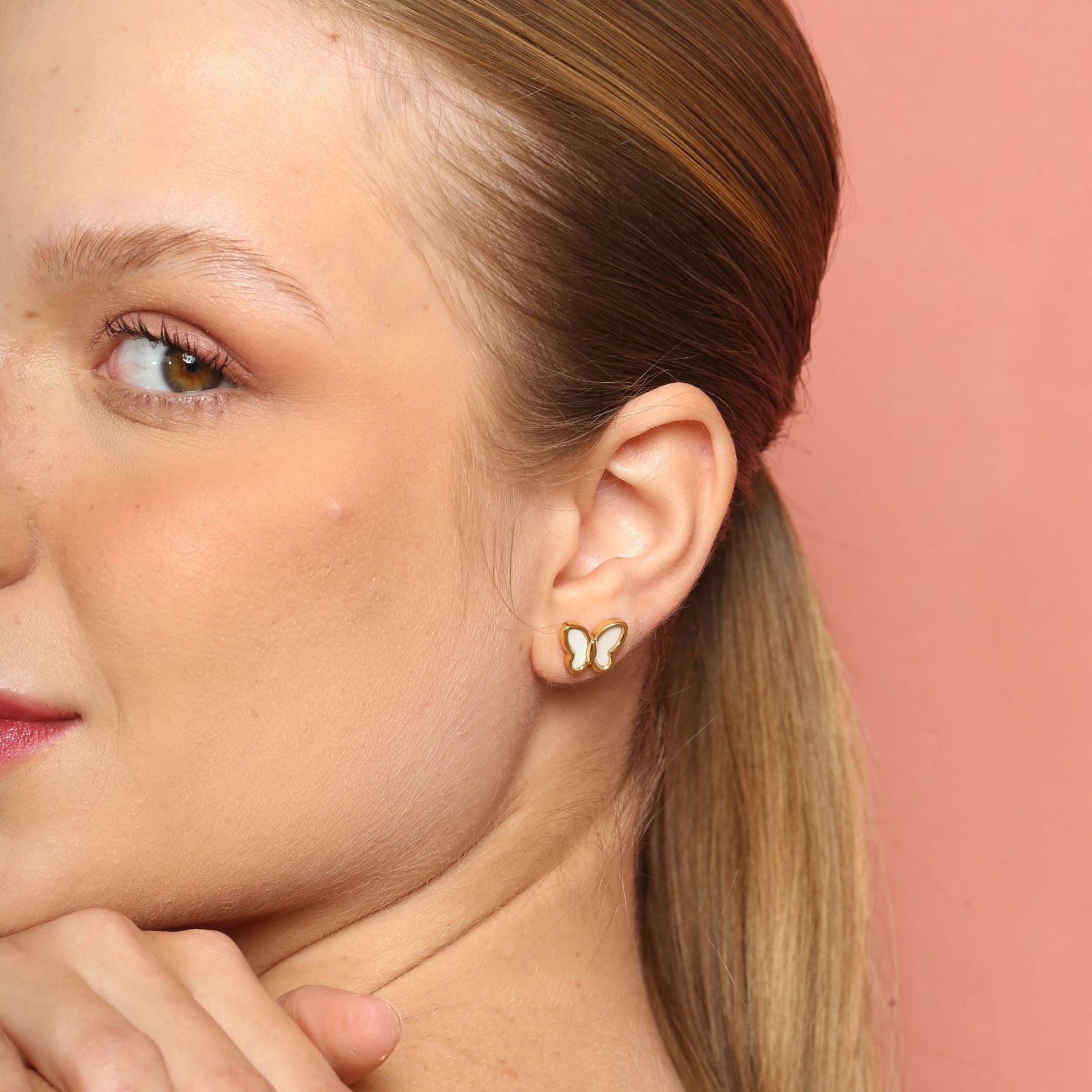 Brinco Borboleta Mármore Mari