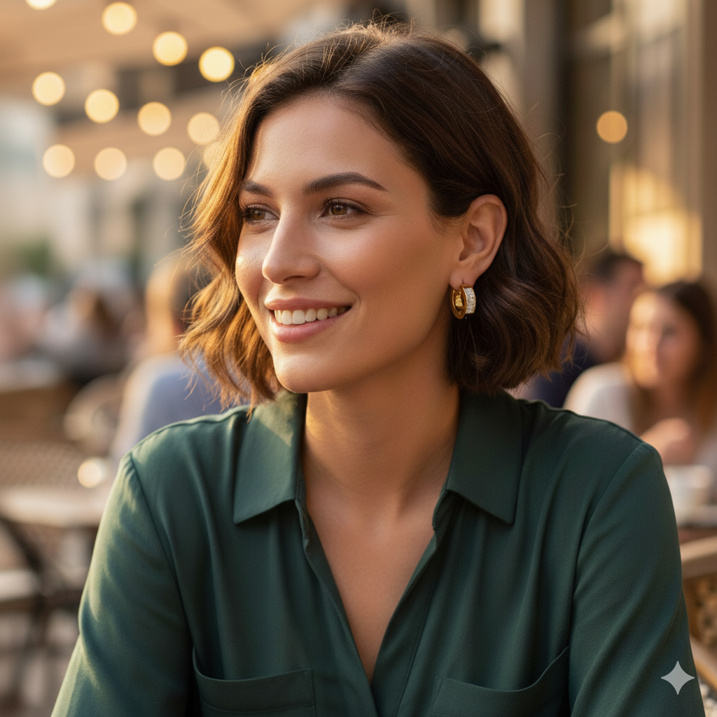 Brinco Argola Cravejada Luany