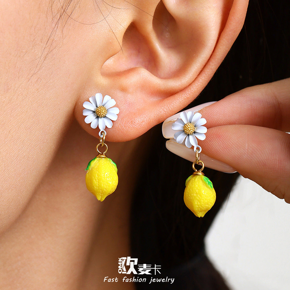 Brinco Lemon Flor Sarah