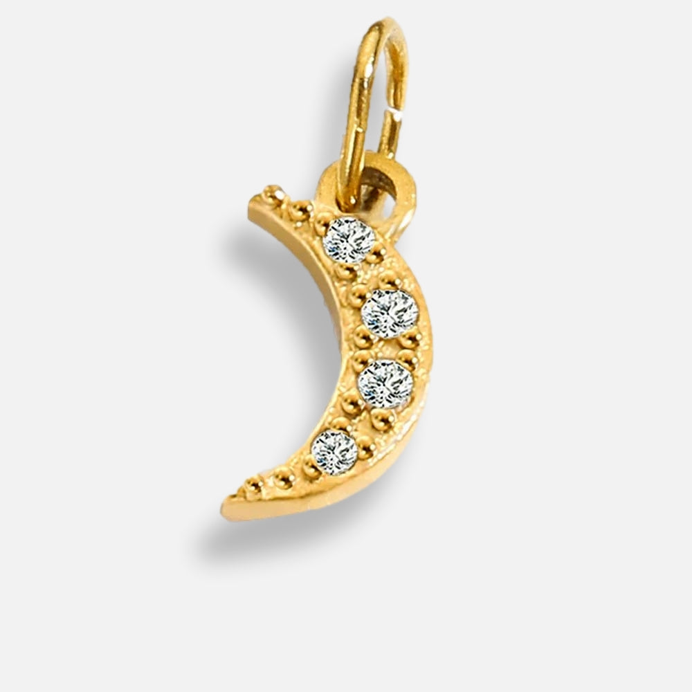 Pingente Lua Zircônia Mia