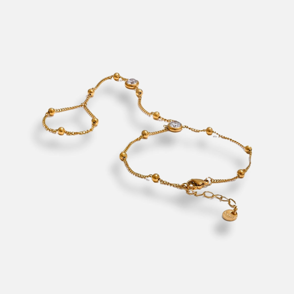 Pulseira Hand Chain Zircônia Mari