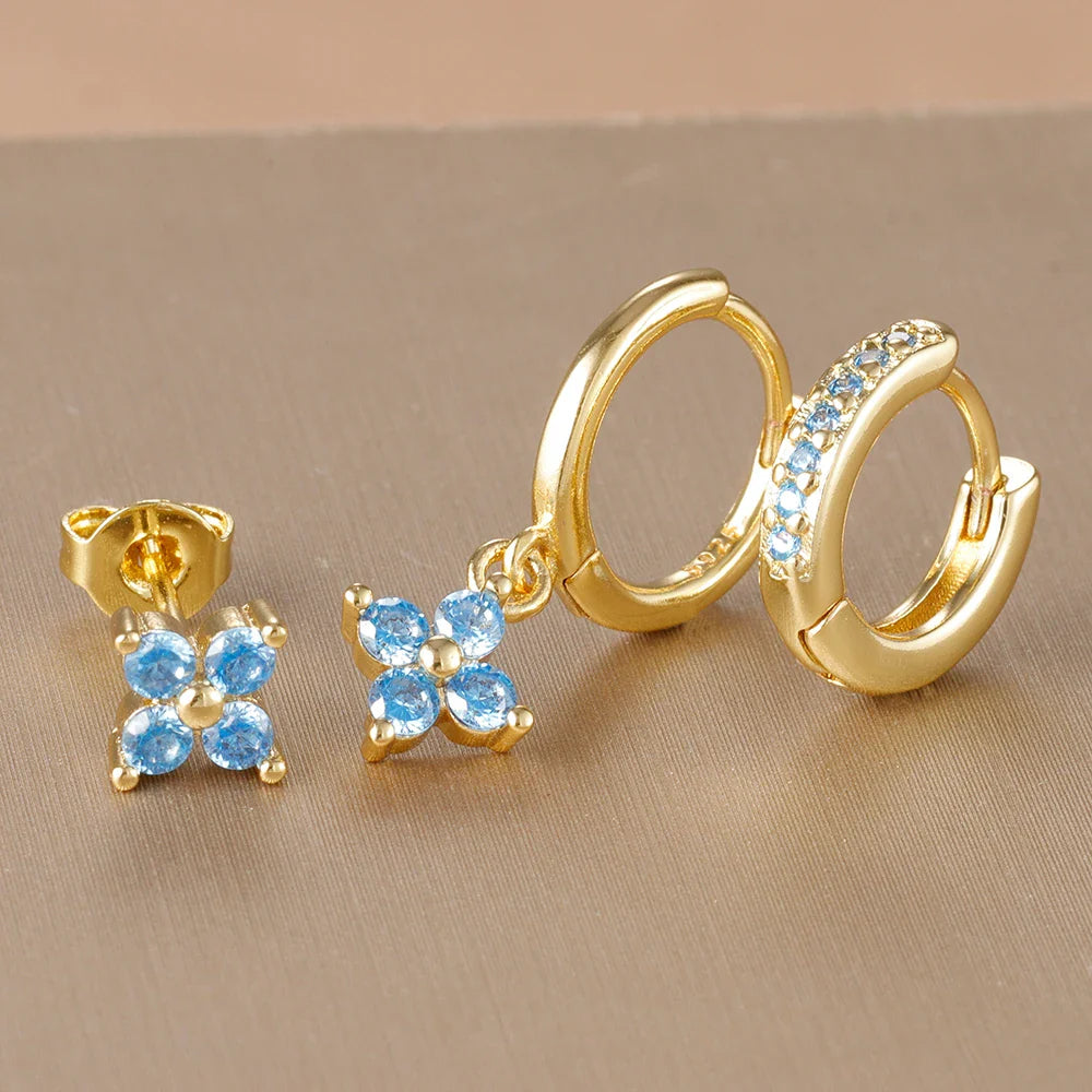 Trio de Brinco Ponto de Luz Olivia