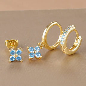 Trio de Brinco Ponto de Luz Olivia