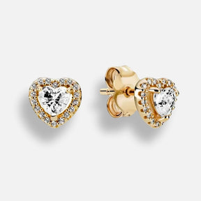 Brinco Coração Cintilante Inspiração Pandora