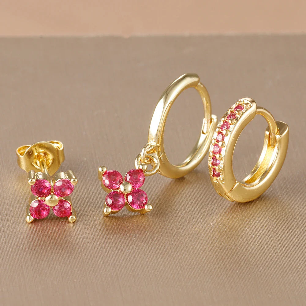 Trio de Brinco Ponto de Luz Olivia