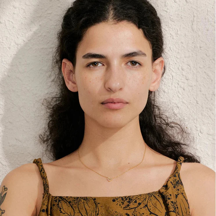 Colar Coração Cravejado Leila