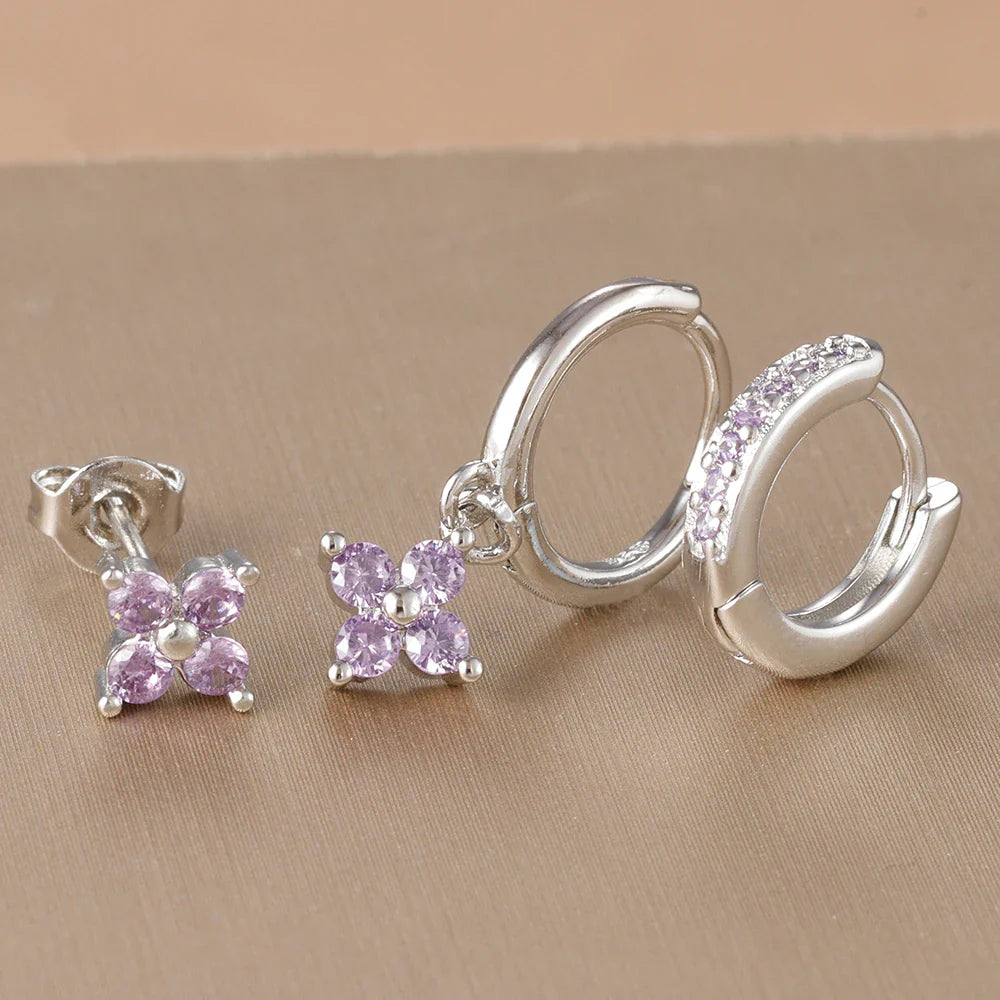 Trio de Brinco Ponto de Luz Olivia