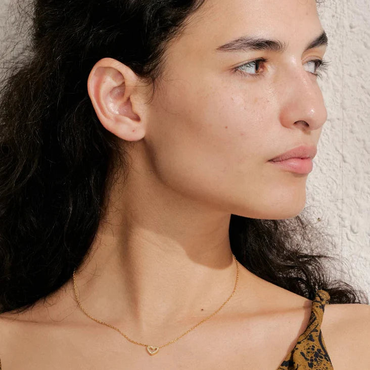 Colar Coração Cravejado Leila