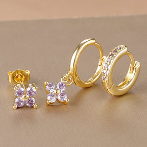 Trio de Brinco Ponto de Luz Olivia