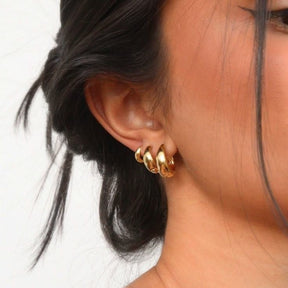 Trio de Brinco Argola Robusto Noa