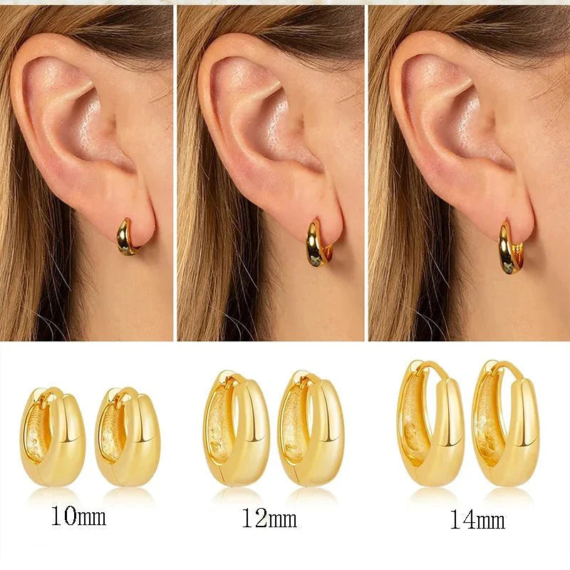 Trio de Brinco Argola Robusto Noa