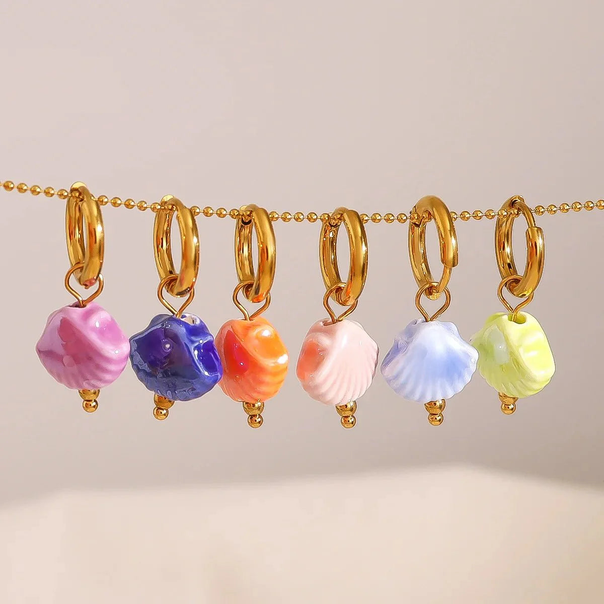 Brinco Argola Concha Colorido Uana