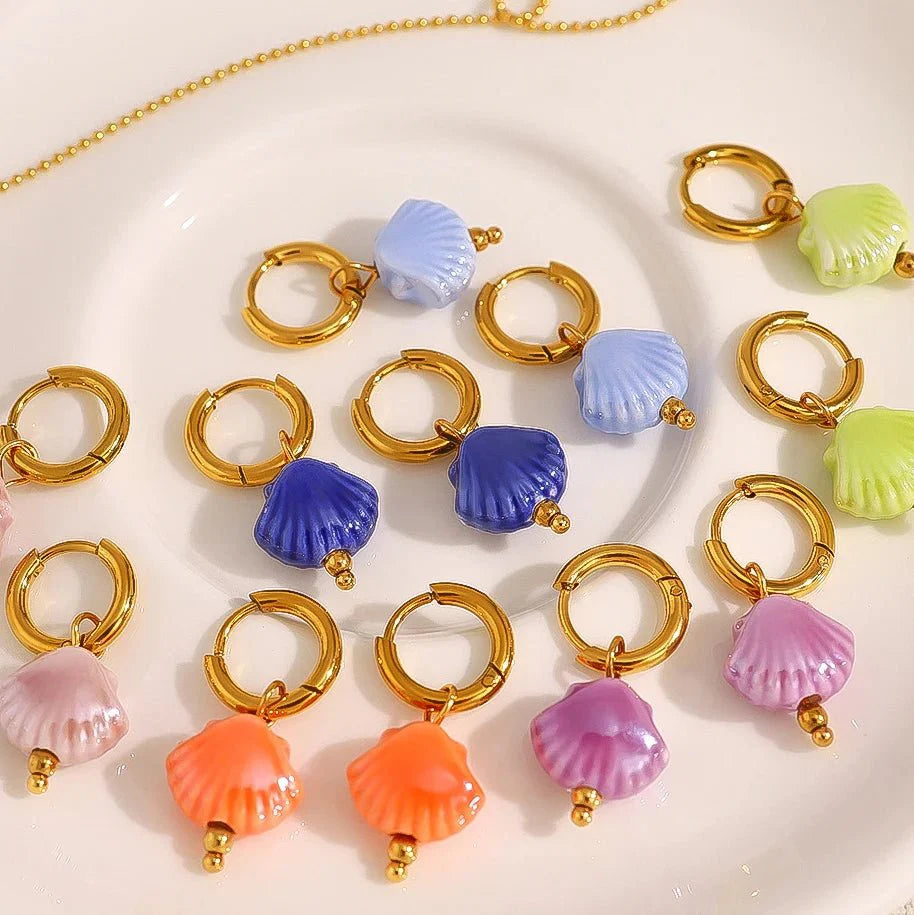 Brinco Argola Concha Colorido Uana