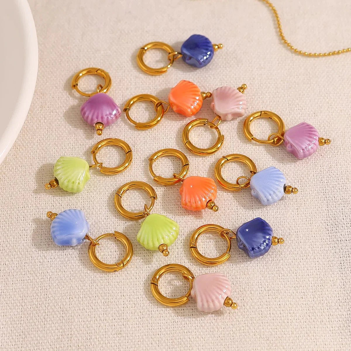 Brinco Argola Concha Colorido Uana