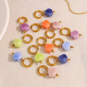 Brinco Argola Concha Colorido Uana