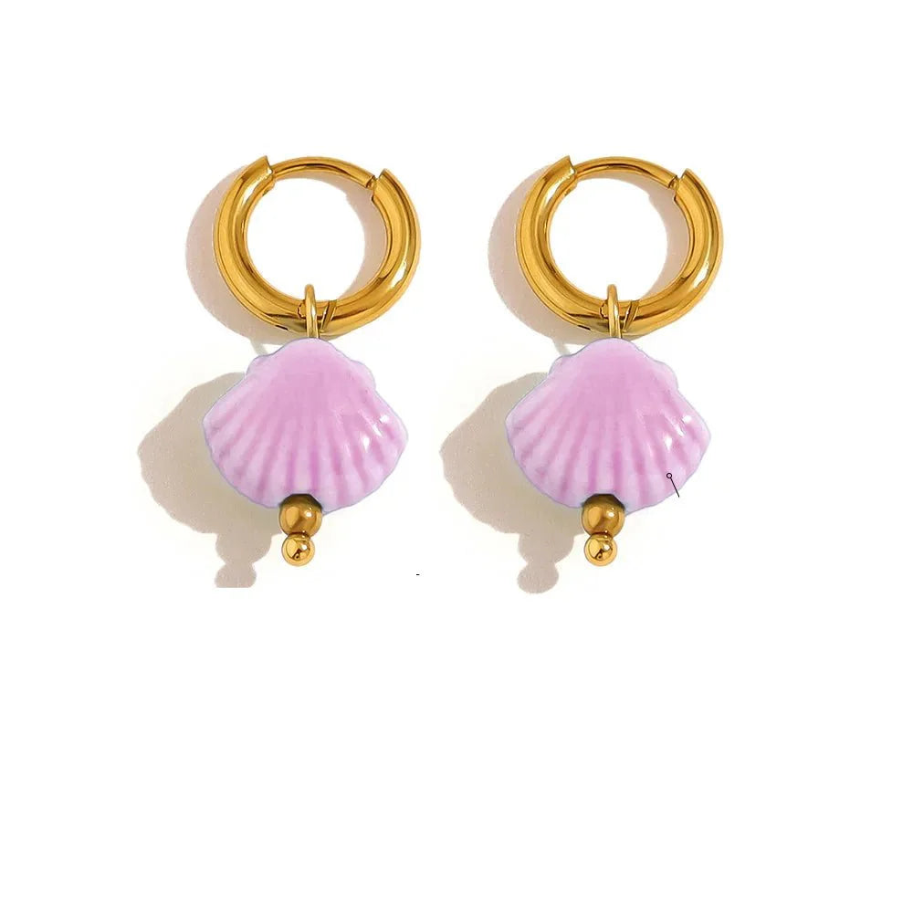 Brinco Argola Concha Colorido Uana