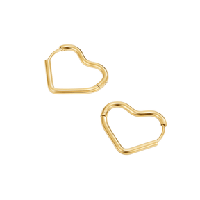 Brinco Argola Coração Una
