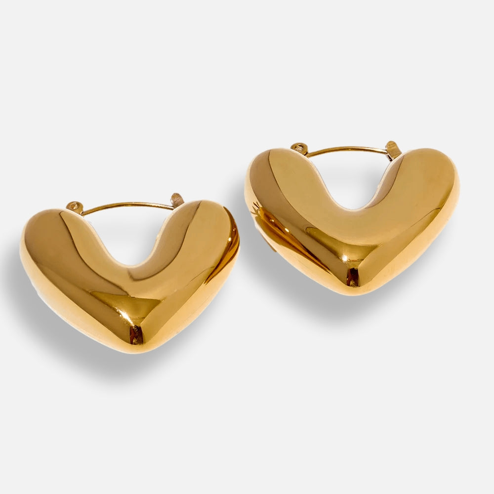 Brinco Argola de Coração Anya