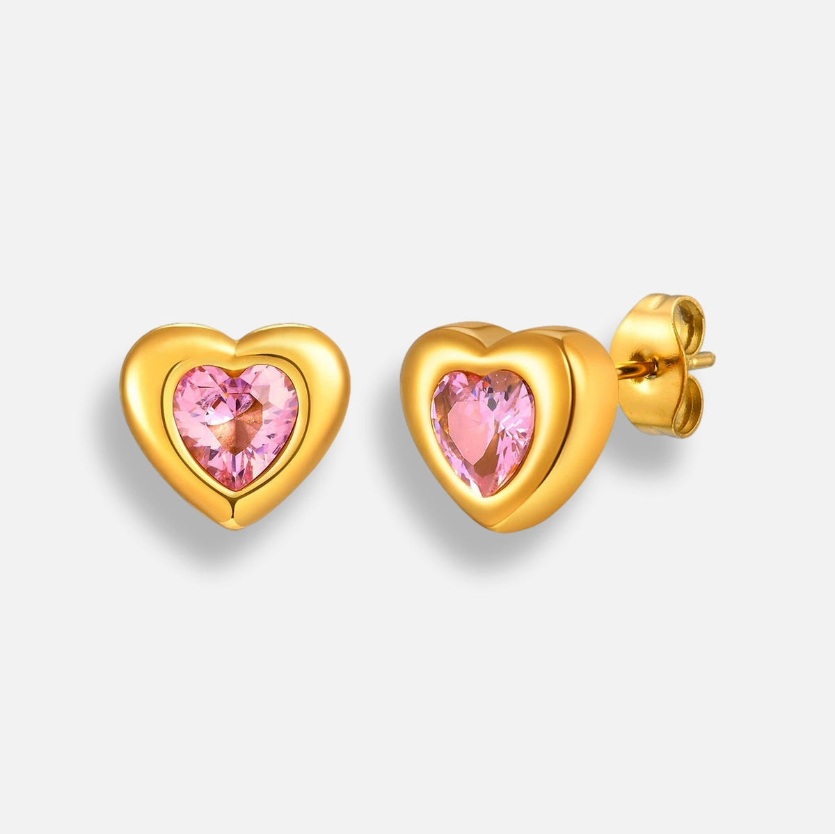 Brinco Coração Zircônia Aurin