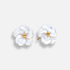 Brinco Flor Branca Íris