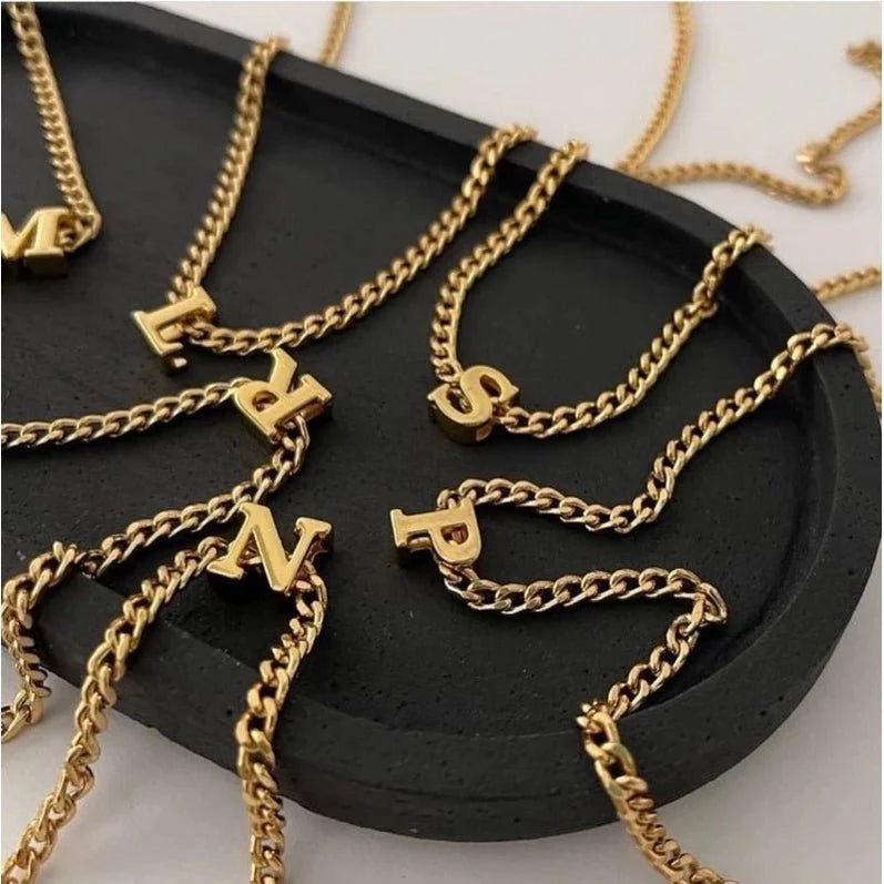 Colar Choker Inicial Corrente Inya