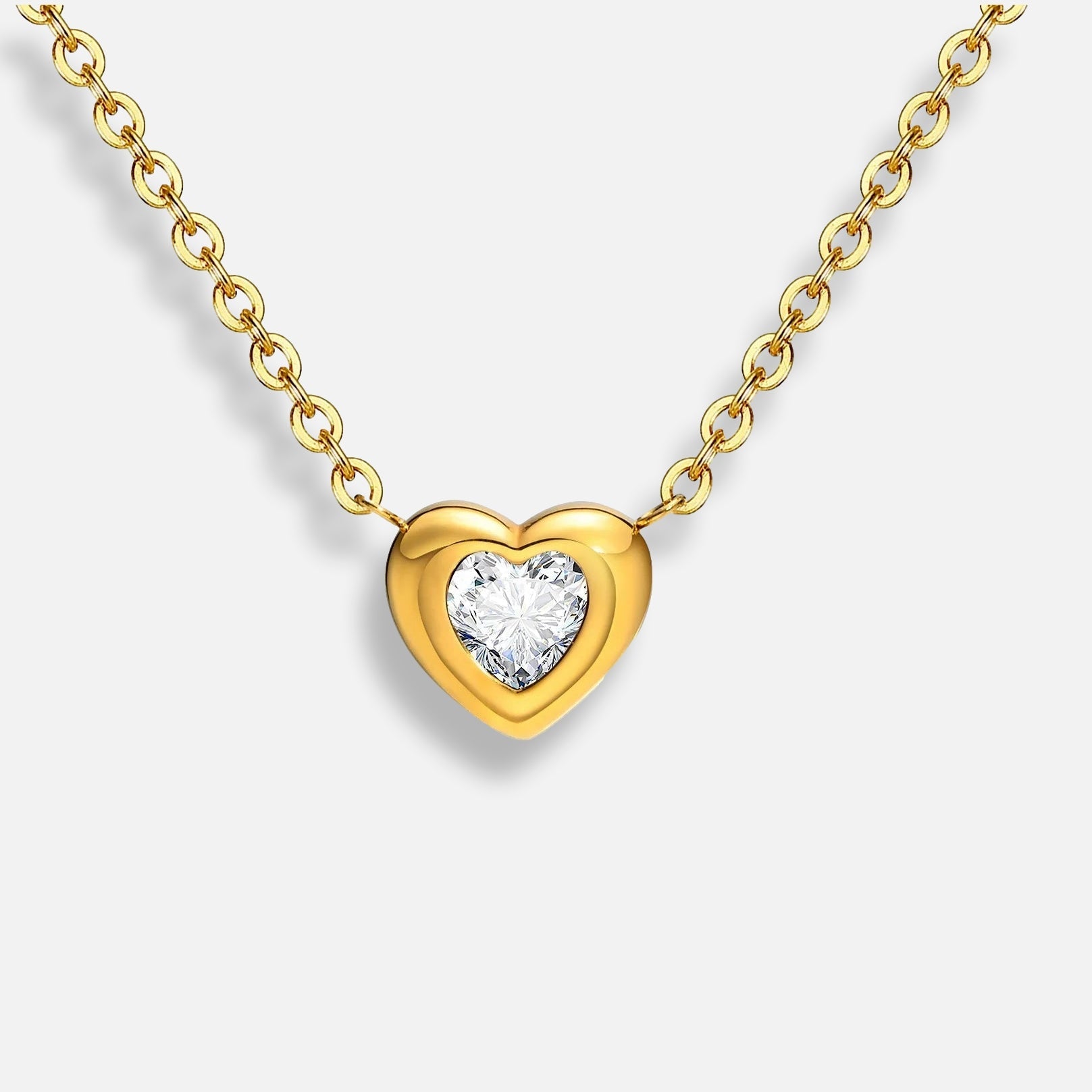 Colar Coração Zircônia Aurin