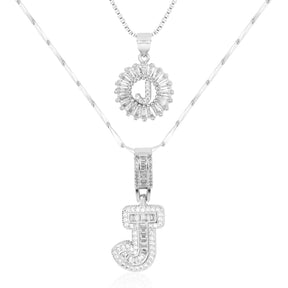 Colar Duplo com Iniciais Zircônia Jess