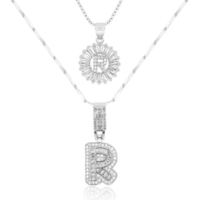 Colar Duplo com Iniciais Zircônia Jess