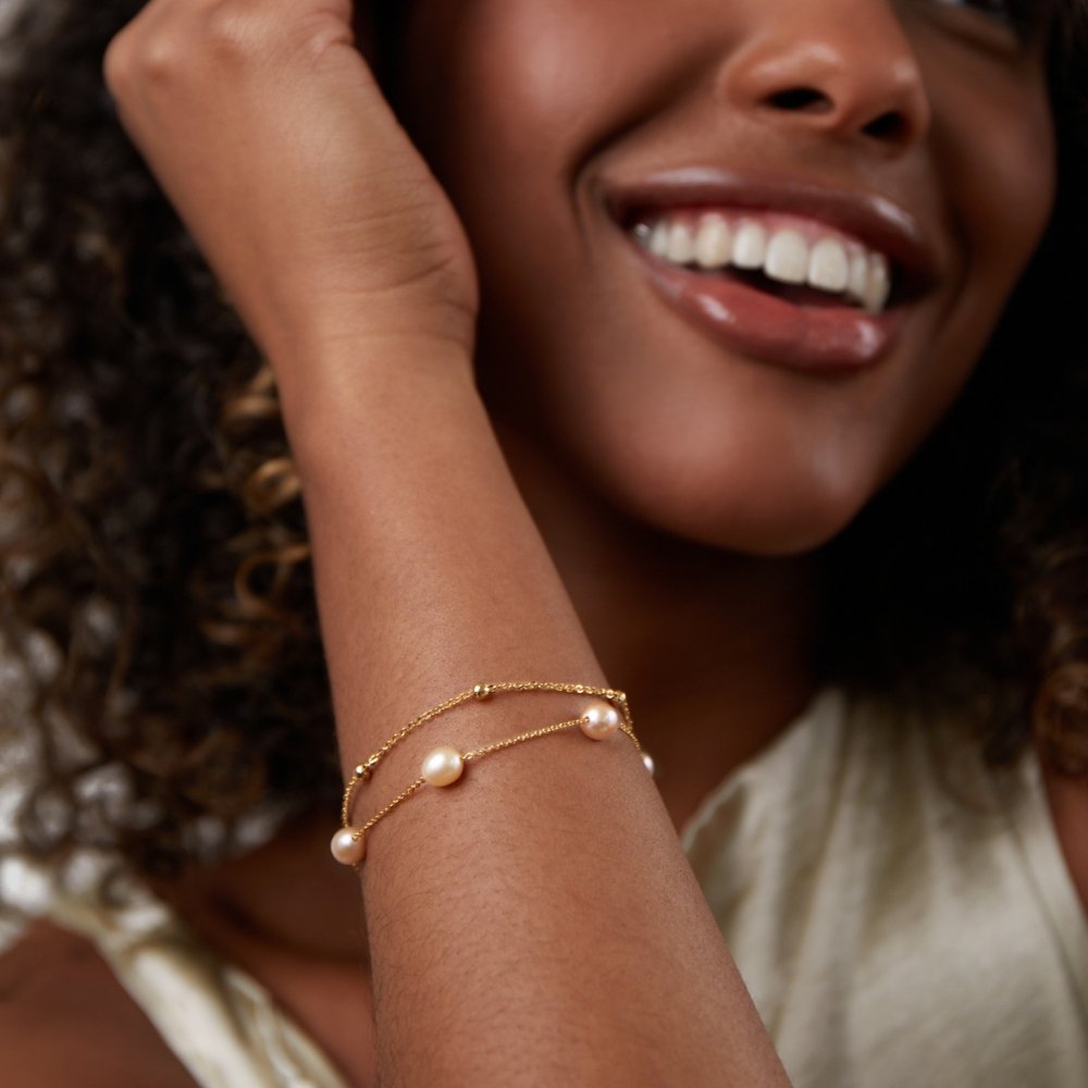 Pulseira Pérola Dupla Lais