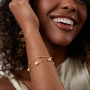 Pulseira Pérola Dupla Lais